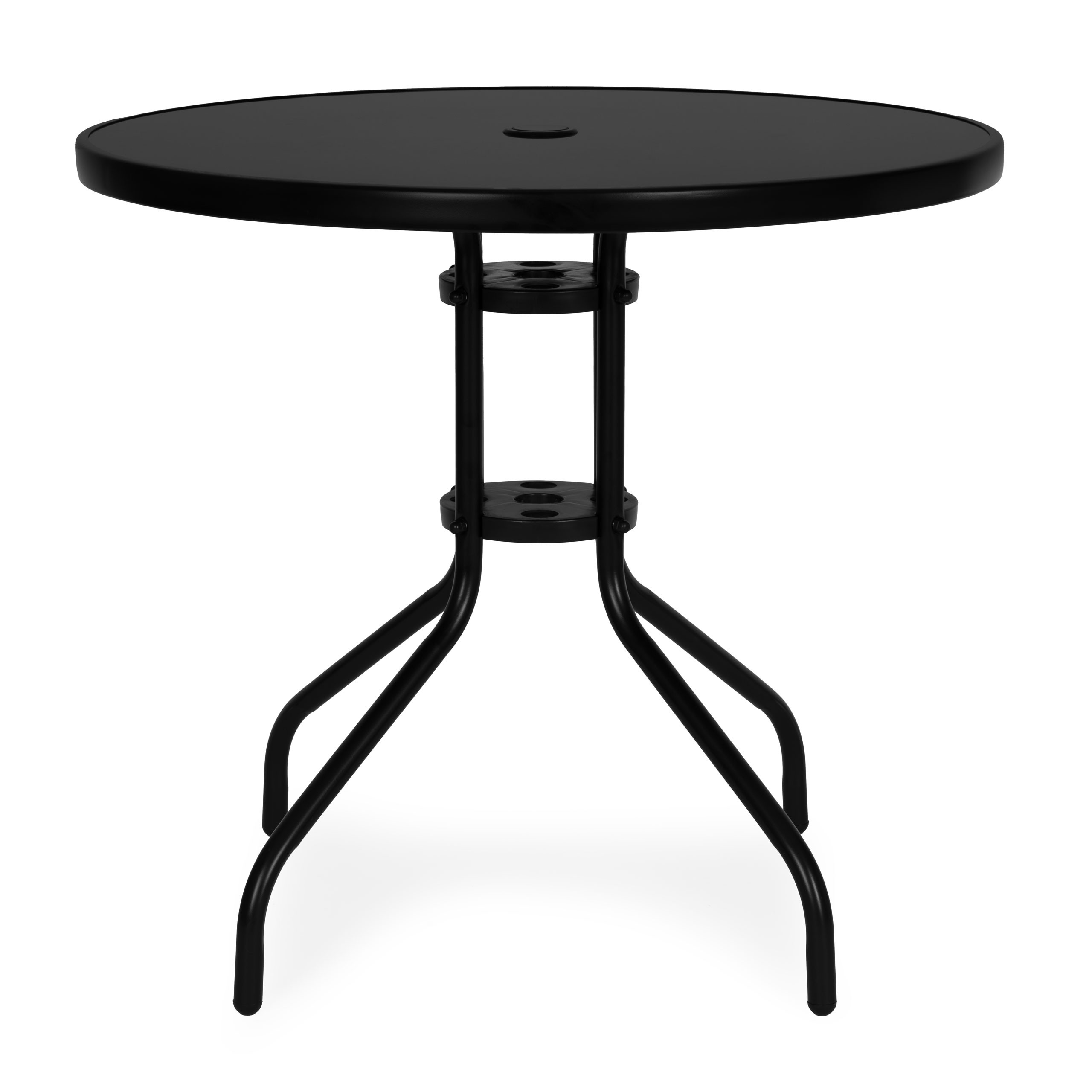 Stolik ogrodowy okrągły 80 cm czarny MultiGarden