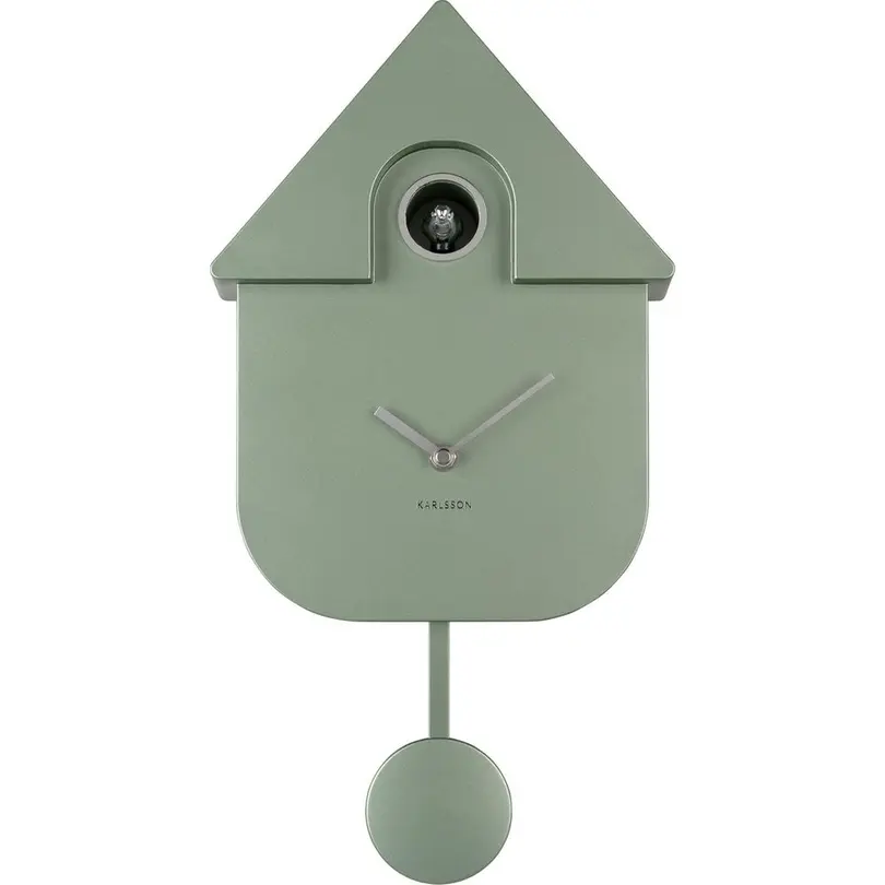 Wanduhr Modern Cuckoo Metallic
