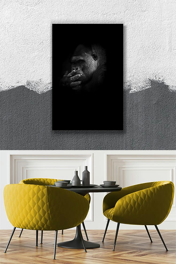 GORILLE MYSTERE - Photographie d'art de Guillaume Mordacq  40x60 cm sur plexi