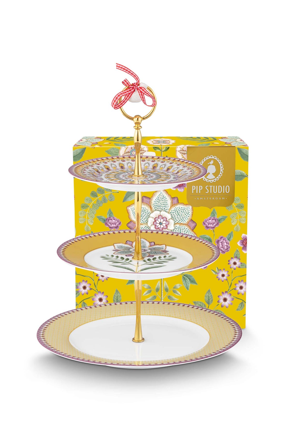 Pip Studio Etagere 3 laags - Lily&Lotus - Geel