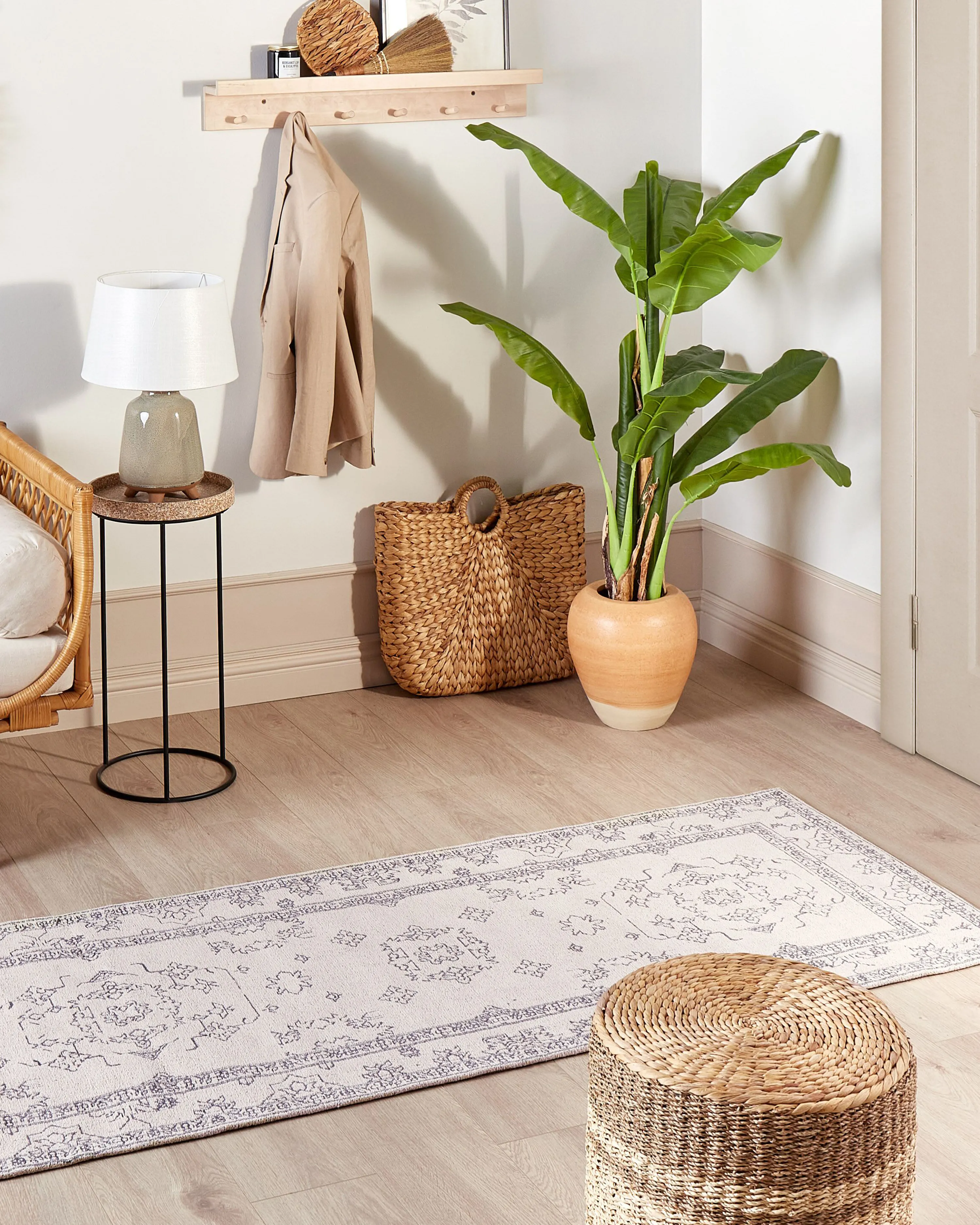 Rug GOLLER Beige 80 x 300 cm Cotton