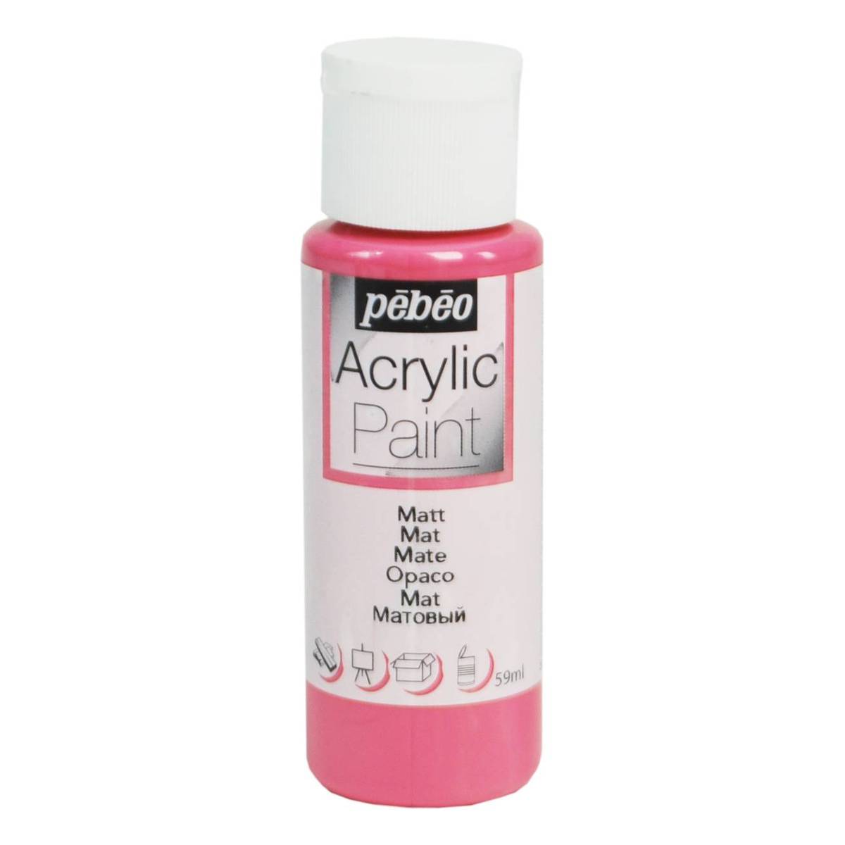Pebeo Fuchsia Matt Acrylic Craft Paint 59ml