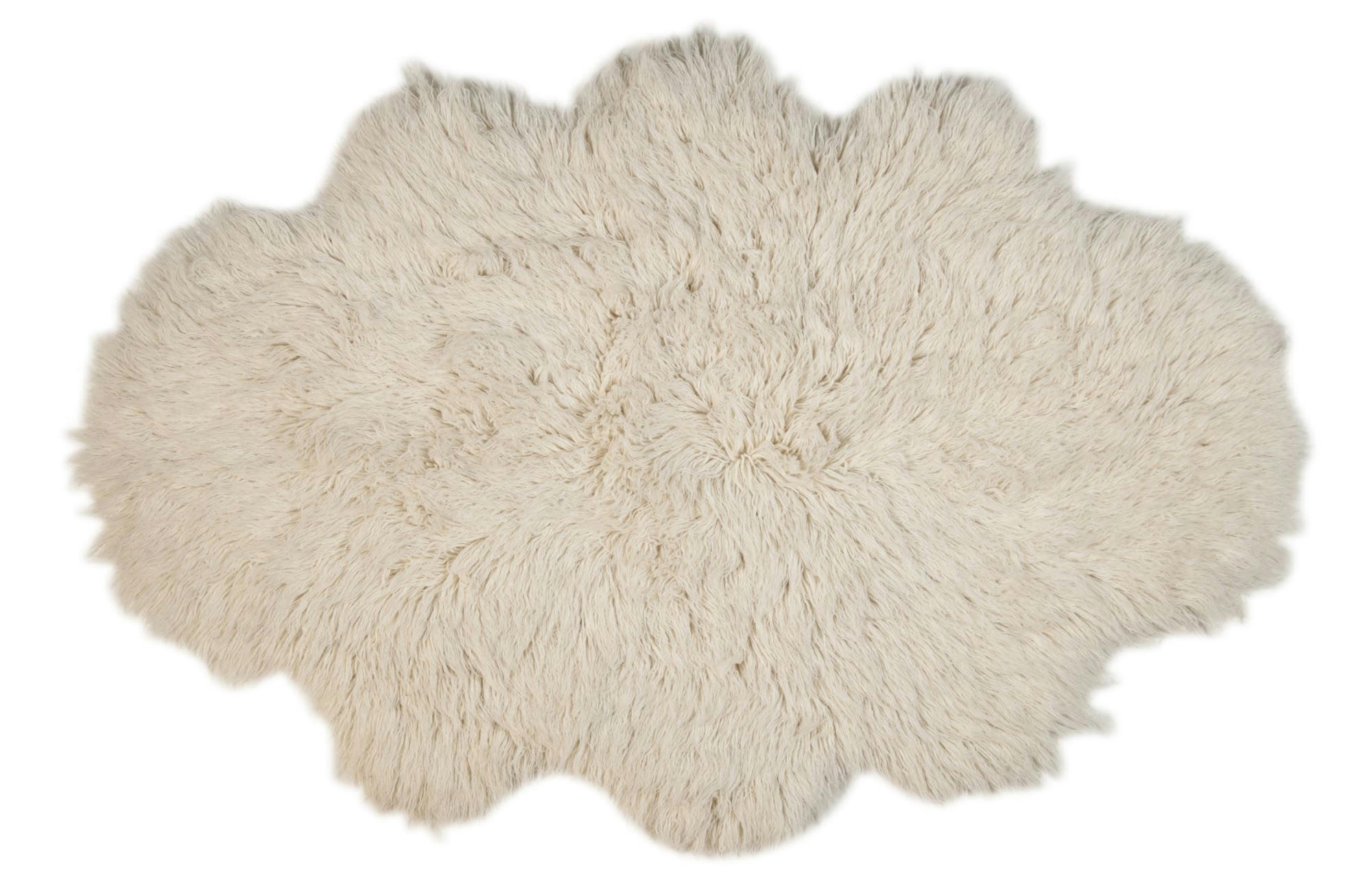 FLOKOS 2450 - Tapis flokati en laine vierge - naturel 120x180 cm