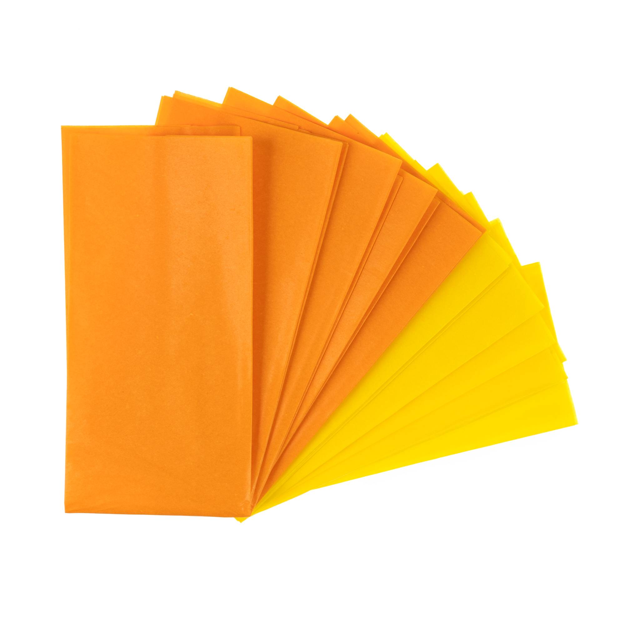 Orange and Yellow Tissue Paper 65cm x 50cm 10 Pack