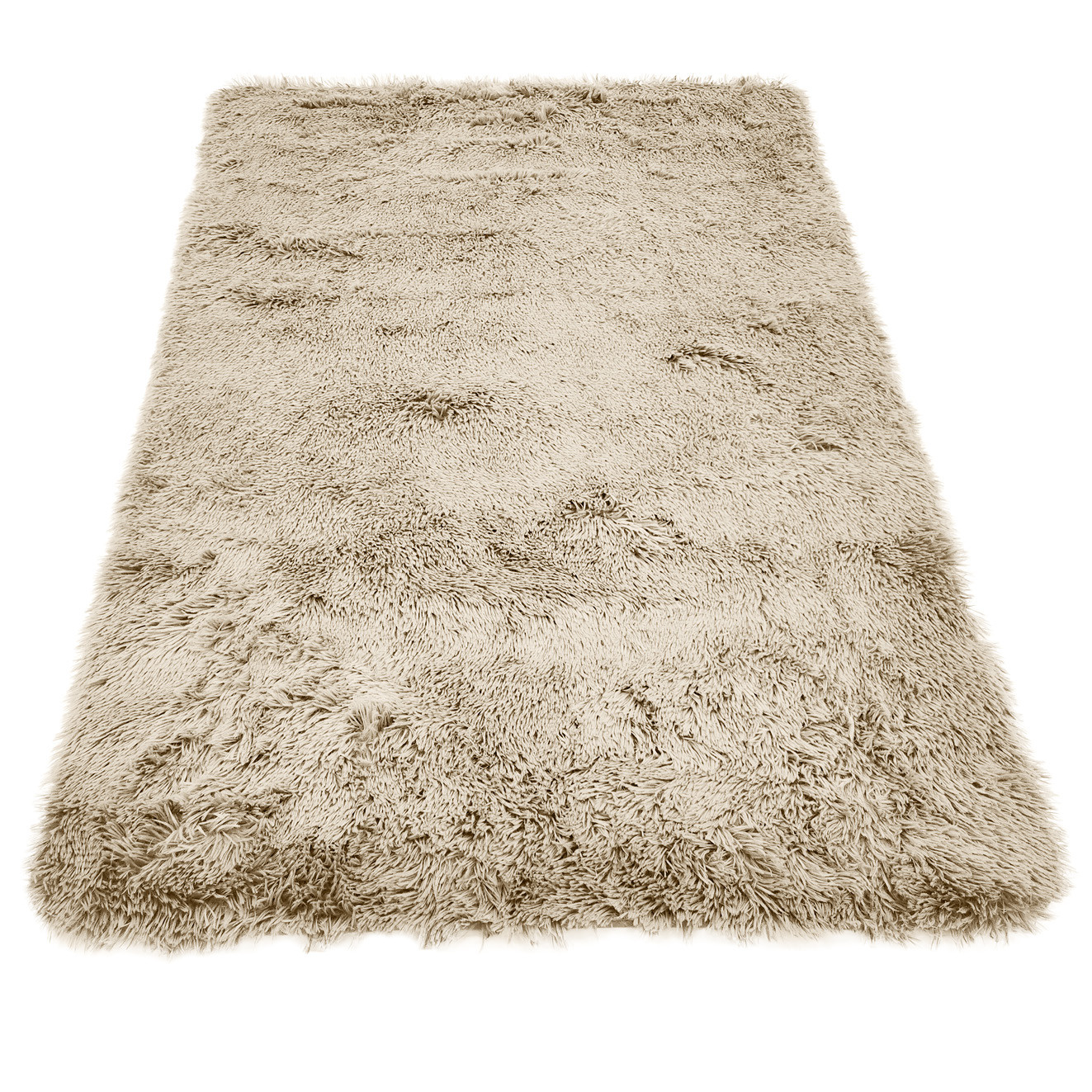 Pluszowy miękki dywan shaggy Megan Comfit 60x120 jasny beż