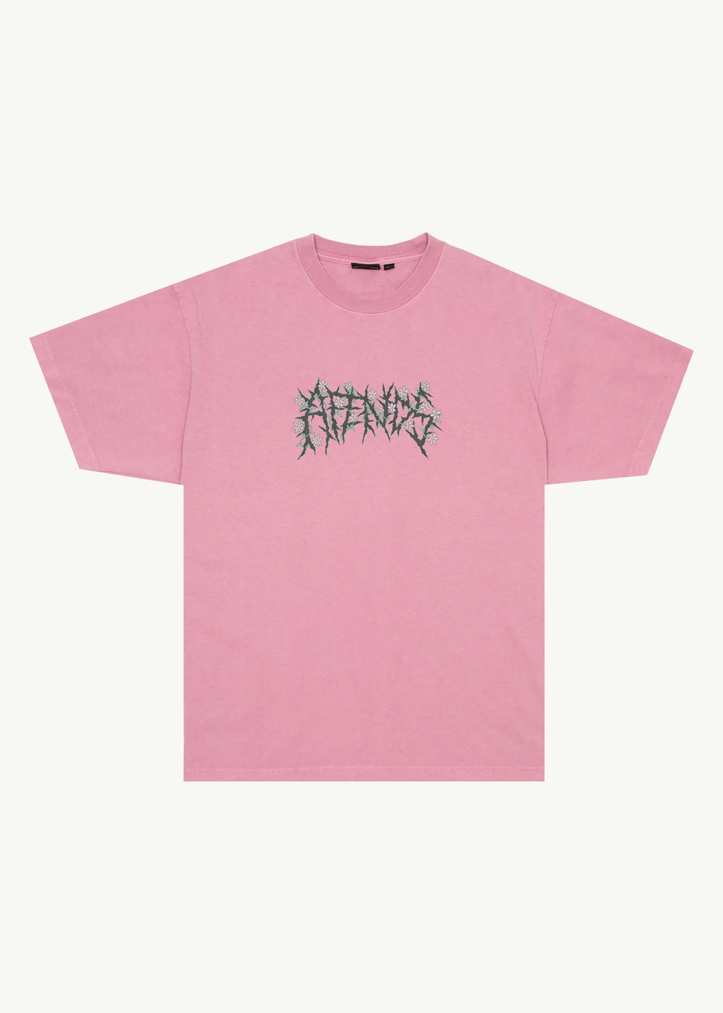 AFENDS Mens Heavy Petal - Heavyweight Boxy Tee - Washed Marrakesh