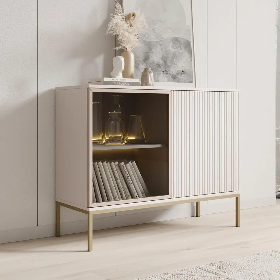 Meubella - Legend - Dressoir - Beige - 104x39x83 cm