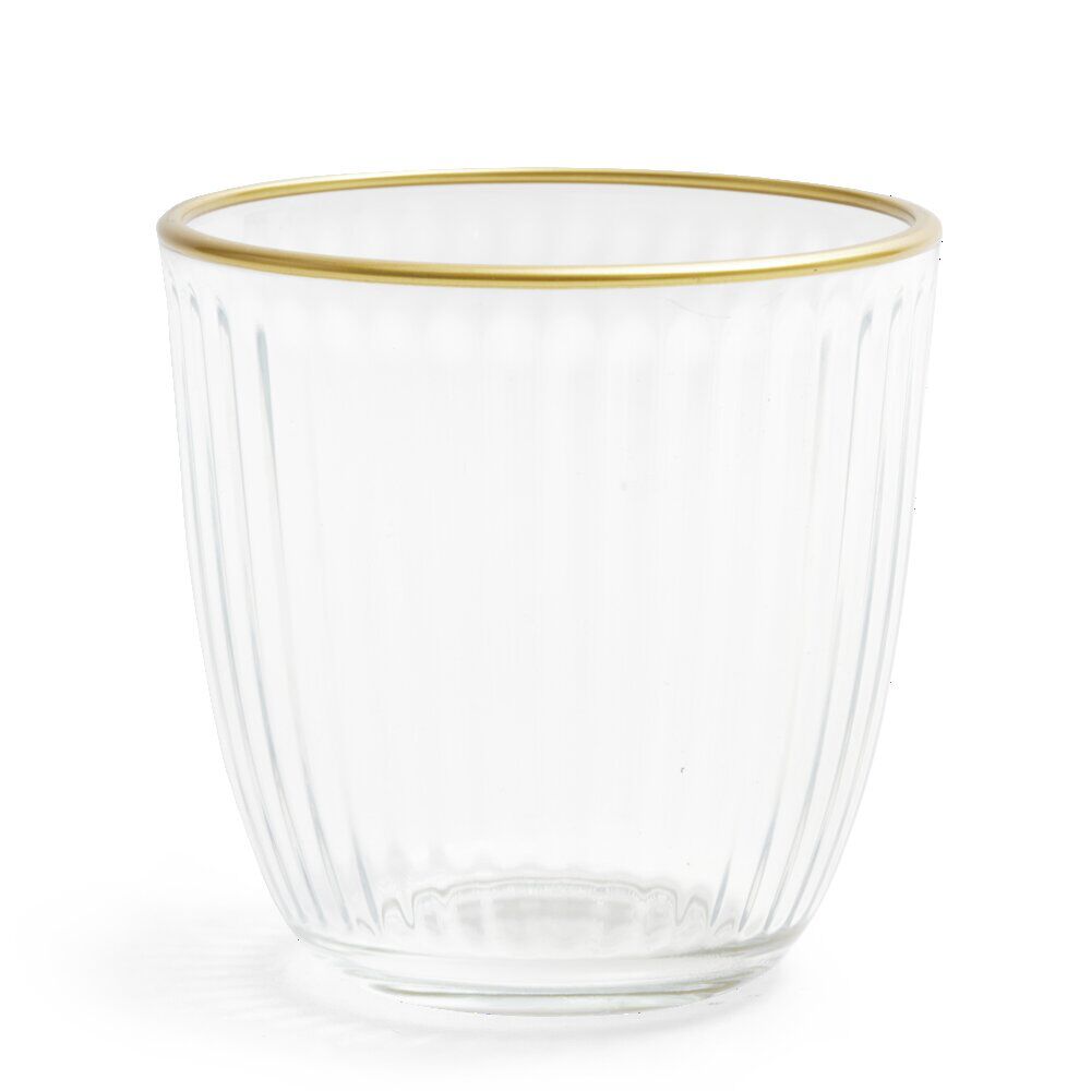 Lot de 3 verres bas 29,5cl avec bord doré