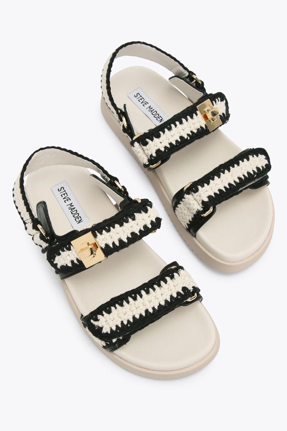 STEVE MADDEN Mona Black White' Sandals