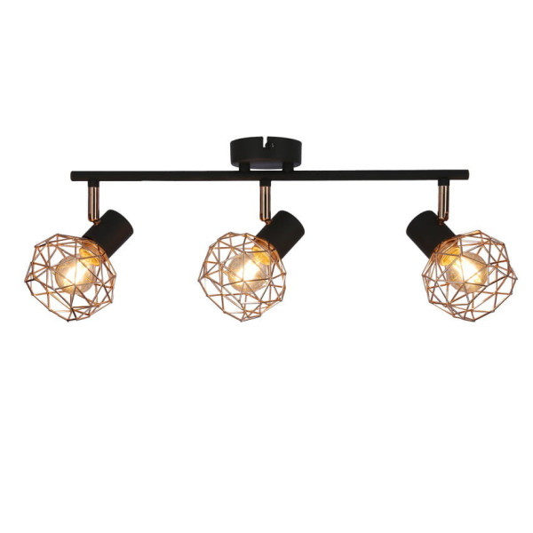 Lampa sufitowa miedziano-czarna ACROBAT 3xE14x40W Candellux