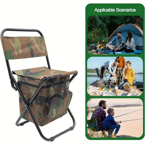 NNEOBA Foldable Camping Chair with Cooler Bag