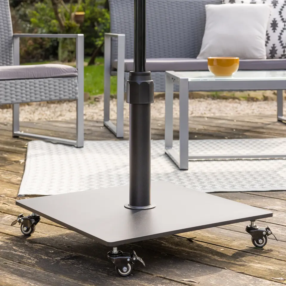 Happy Garden Voet zonnescherm VANNES - Zwart - Staal