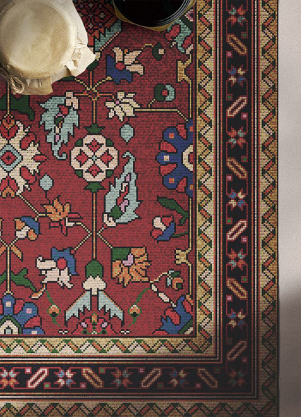 Dywan winylowy Ludowa mozaika 80 x 120 cm