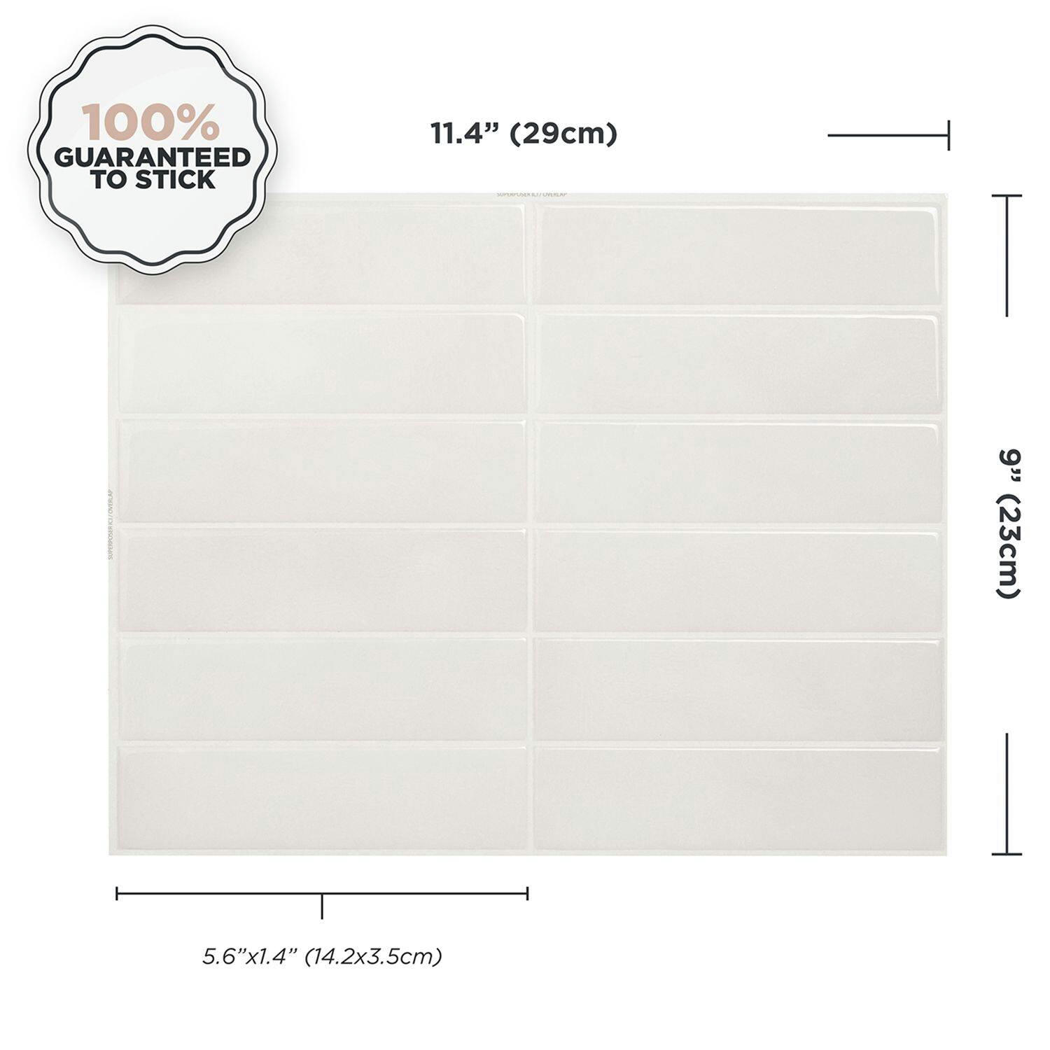 Smart Tiles Peel & Stick Self-Adhesive DIY Kitchen & Bathroom Wall Tiles, Morocco Essaouira, 4-pk