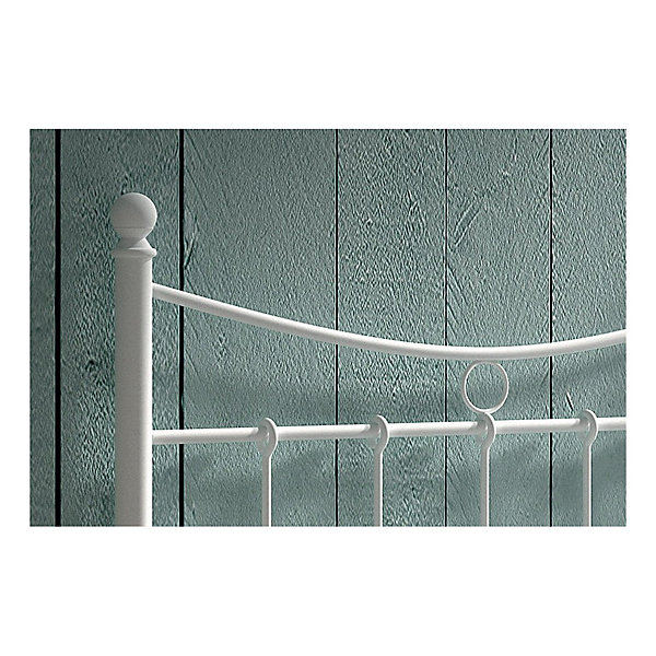 Lit SENCHA90x200 cm en métal blanc