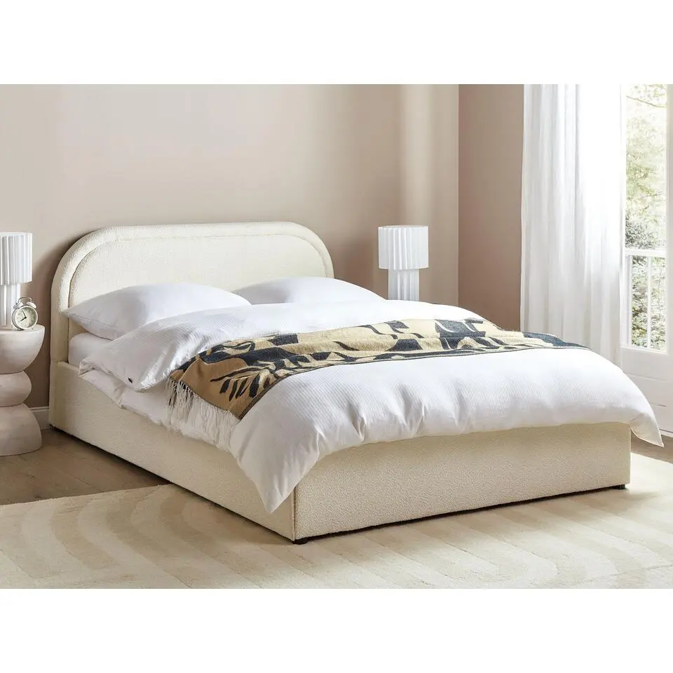 QUILLIEN - Bed met opbergruimte - Beige - 140 x 200 cm - Polyester
