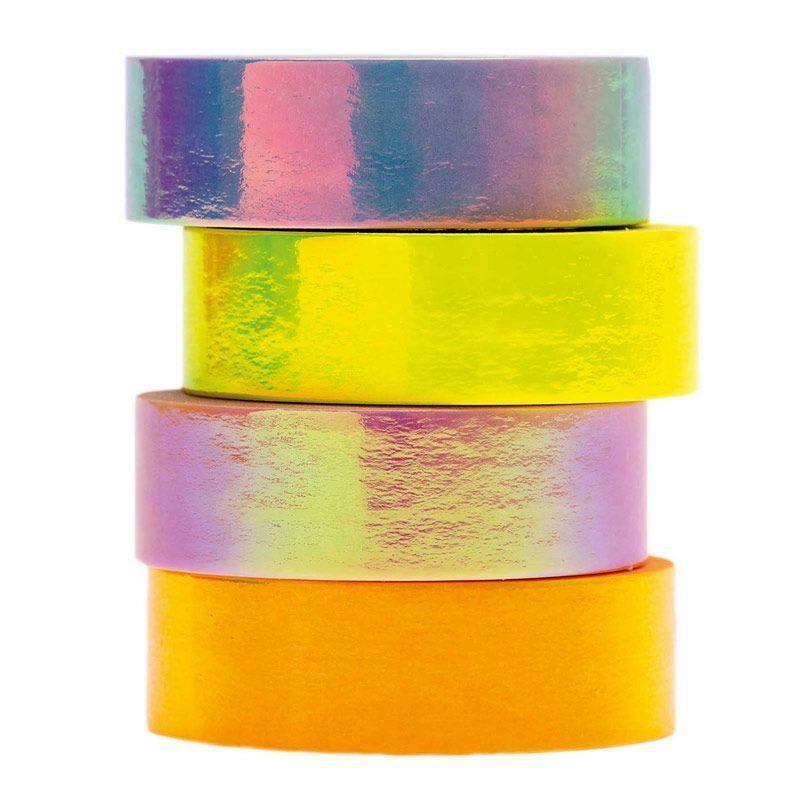 PASTEL - Set de 4 masking tapes irisés pastel