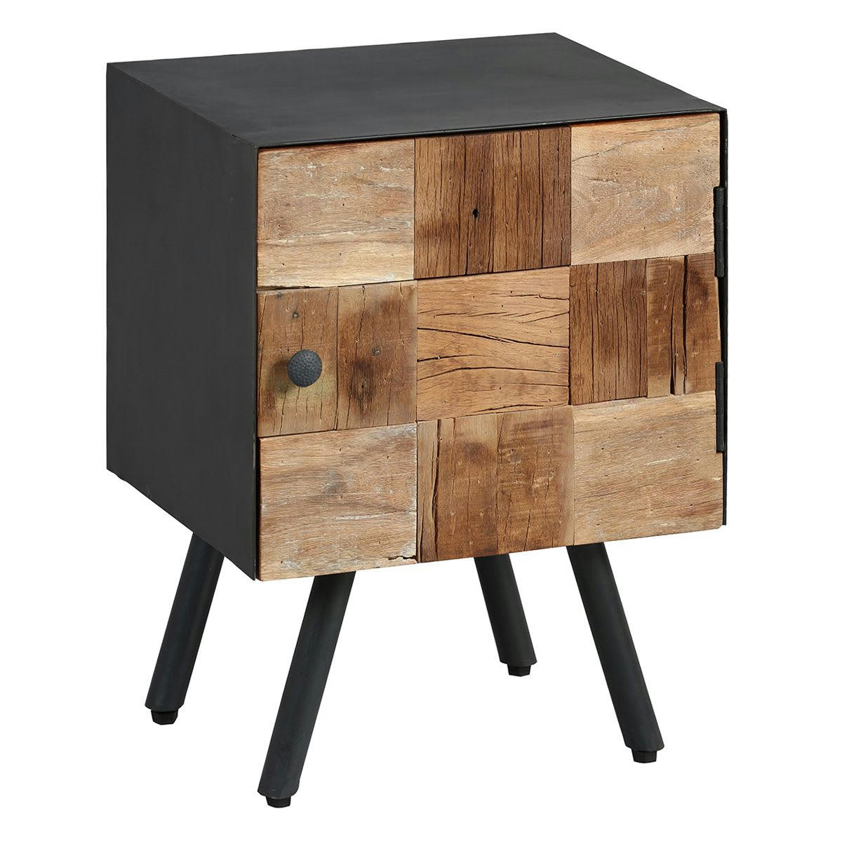 FULBERT - Chevet  1 porte acier et bois massif