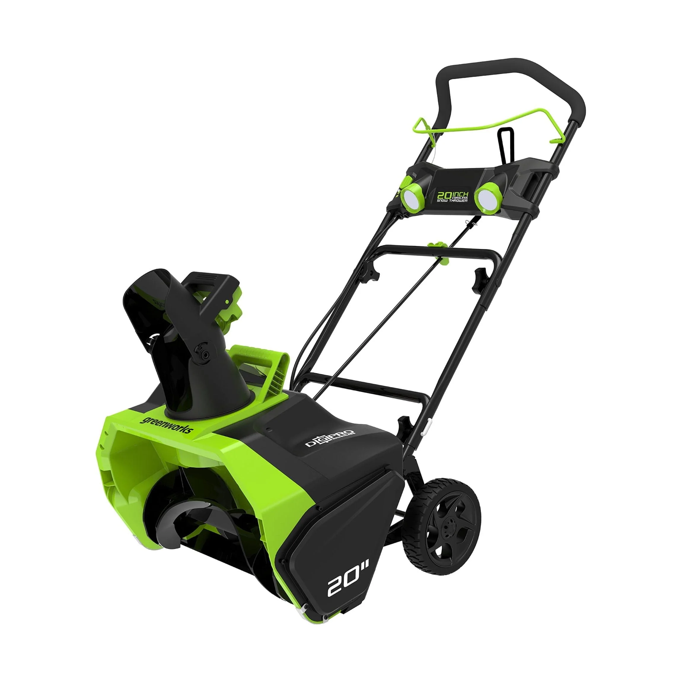 Greenworks 40V 20 Cordless Brushless Snow Blower with 4.0 Ah Battery  Charger, LED Lights, 180�� Chute