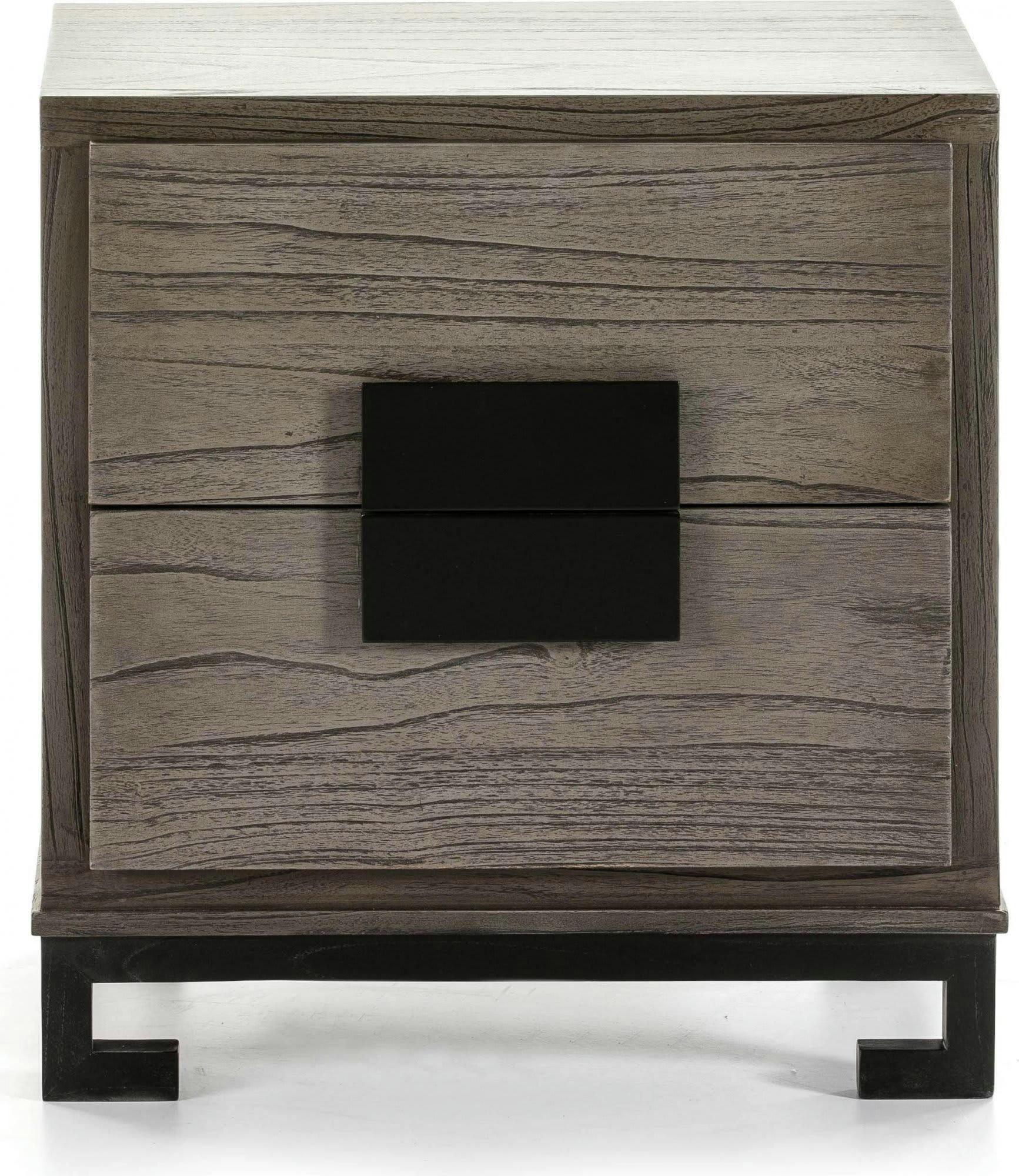 ARGOVEJO - Table chevet Bois Gris