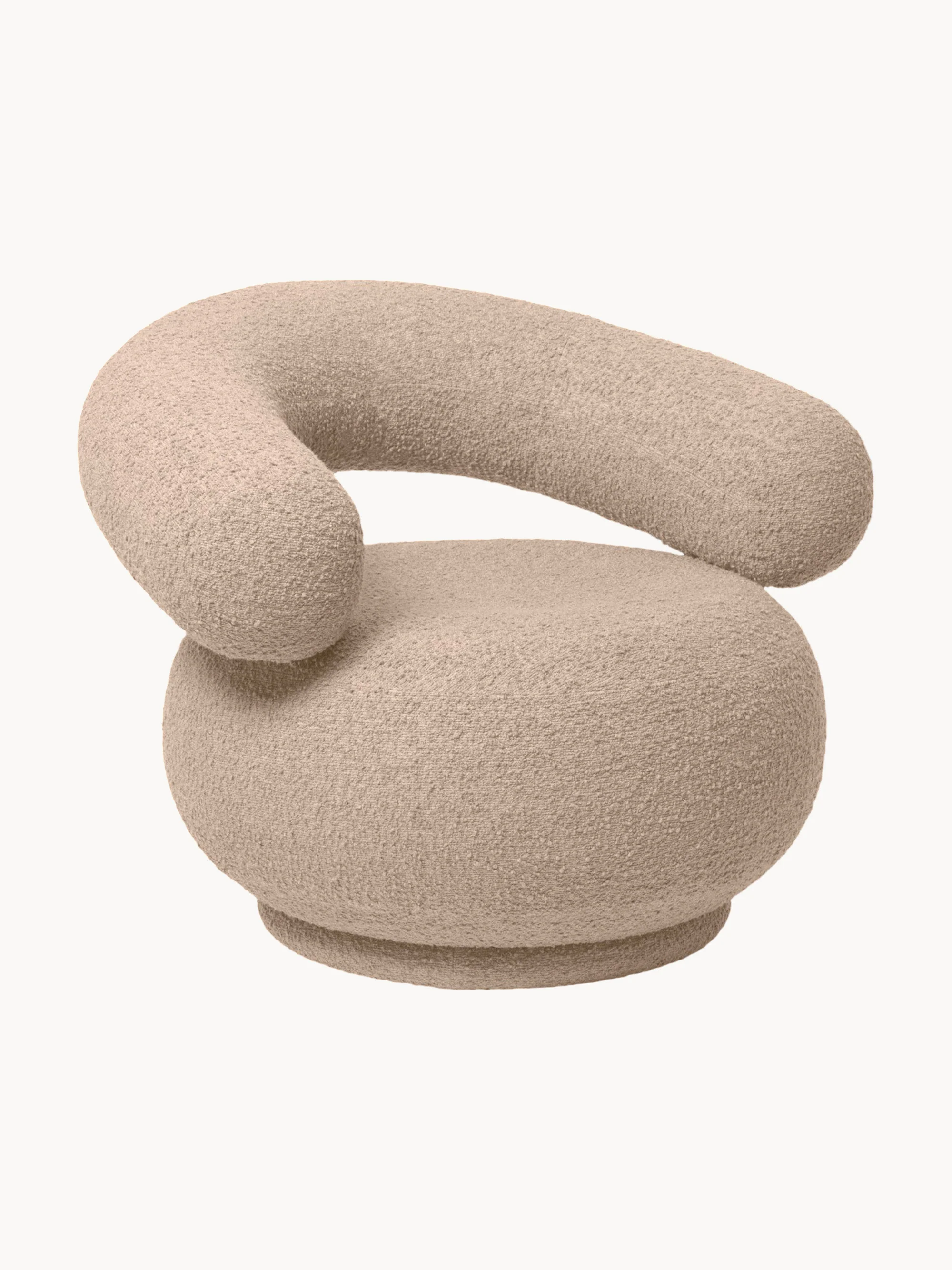 Bouclé-Loungesessel Orbo