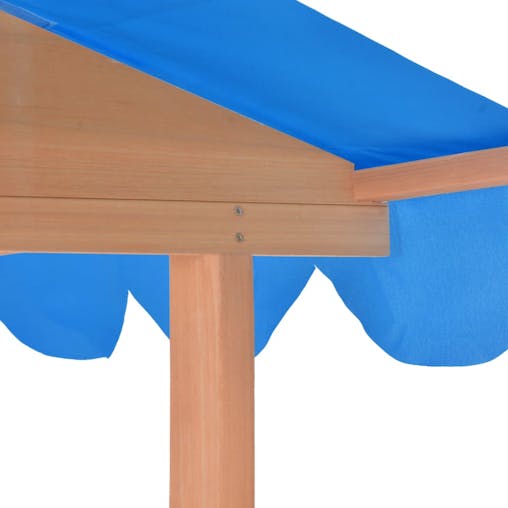 NNEVL Kids Playhouse with Sandbox Fir Wood Blue UV50