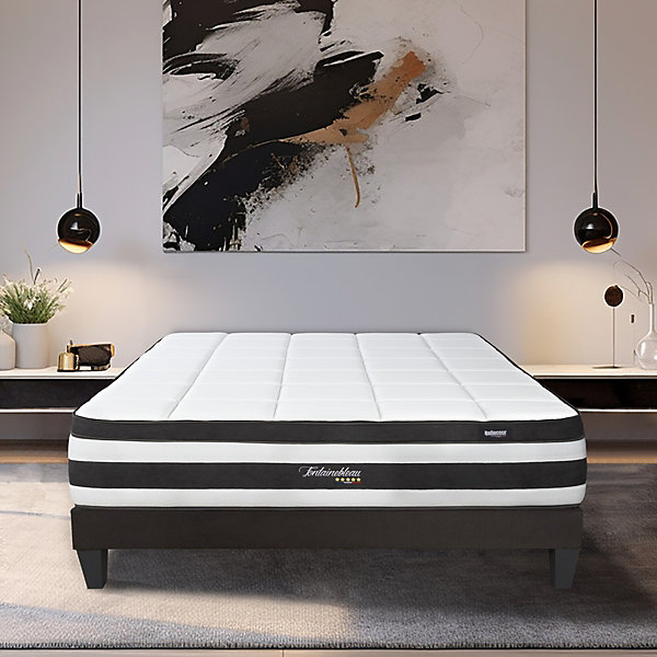 Matelas Ressorts ensachés Fontainebleau 160x200 cm Accueil Mémoire de forme