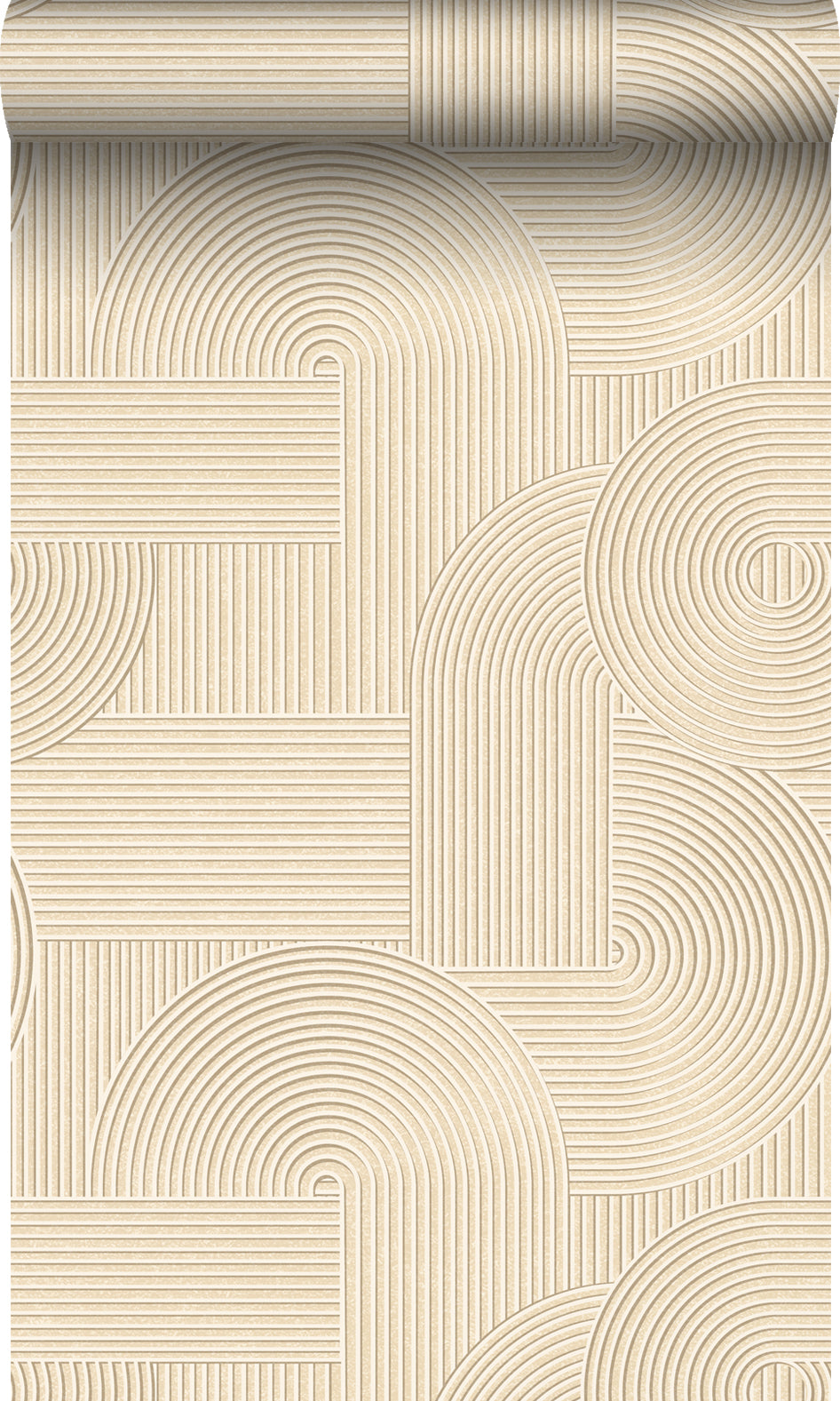 Origin Wallcoverings behang grafisch 3D motief zand beige - 53 cm x 10.05 m - 348015