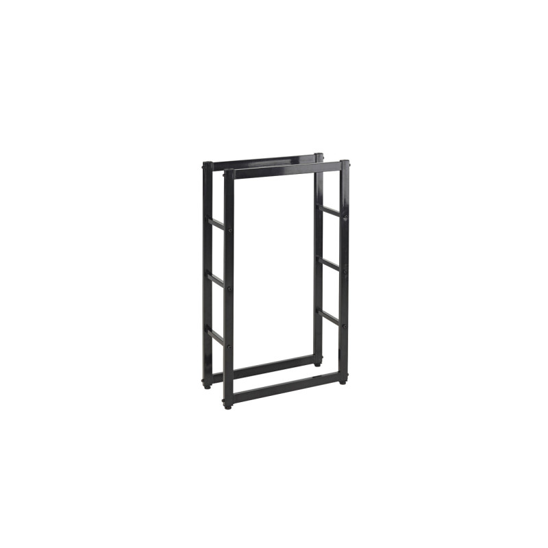 Range-bûches noir 100 x 60 x 25 cm PRACTO HOME