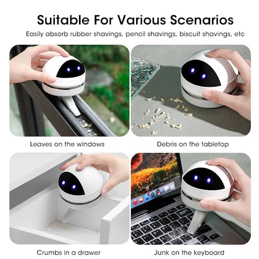 NNEOBA Desktop Wireless Robot Vacuum Cleaner USB Charge