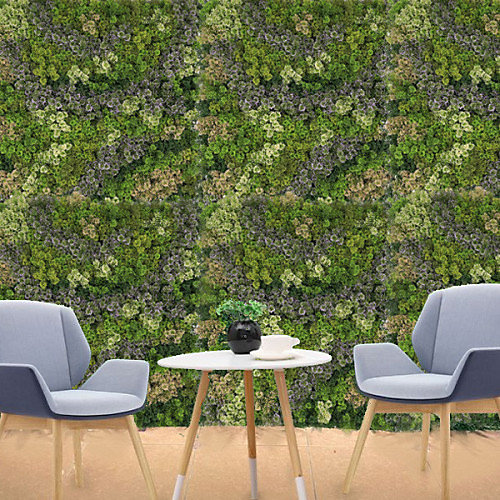 Mur végétal artificiel Mousse 1m x 1m, Long 16 m