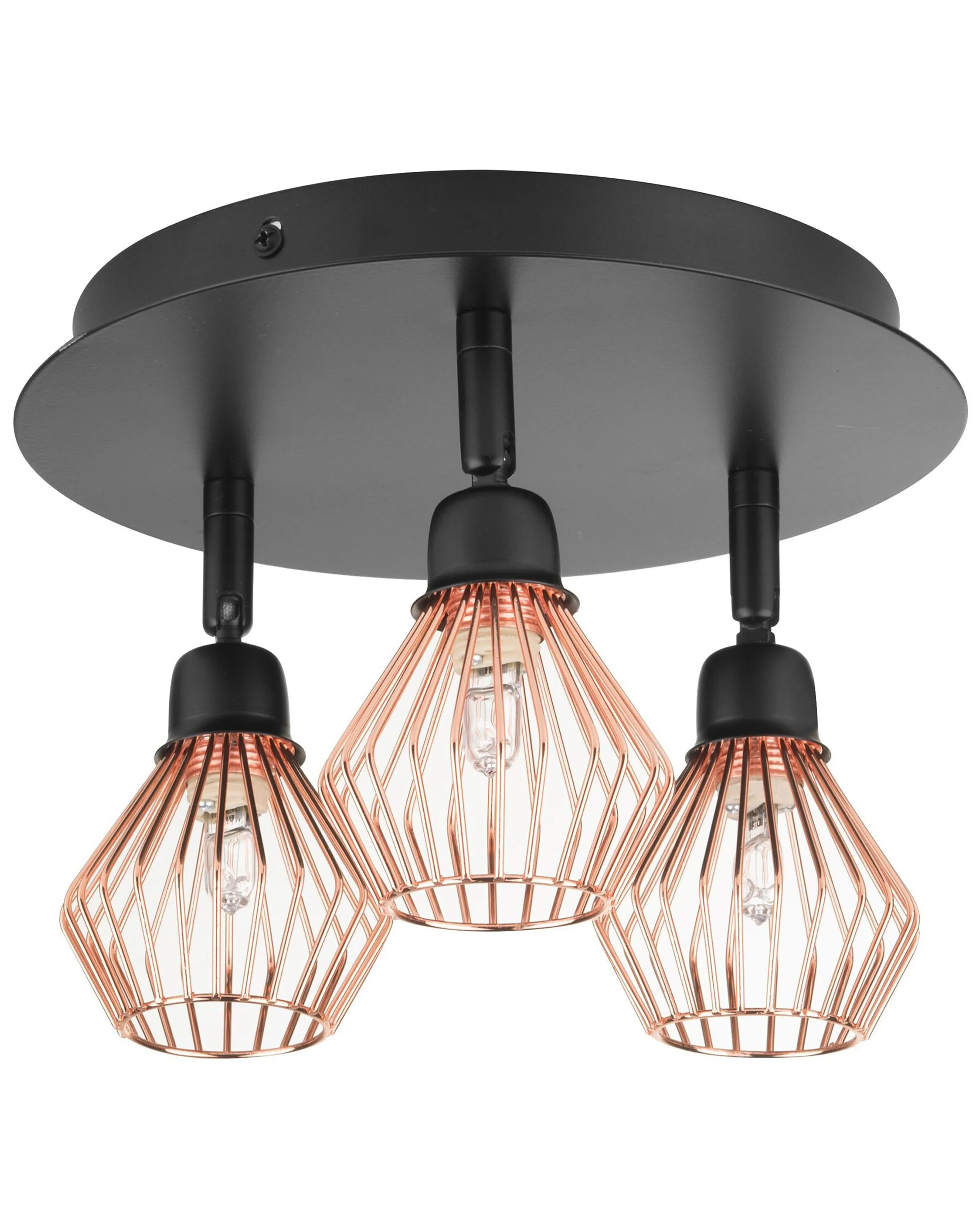 3 Light Spotlight VOLGA Adjustable Metal Black