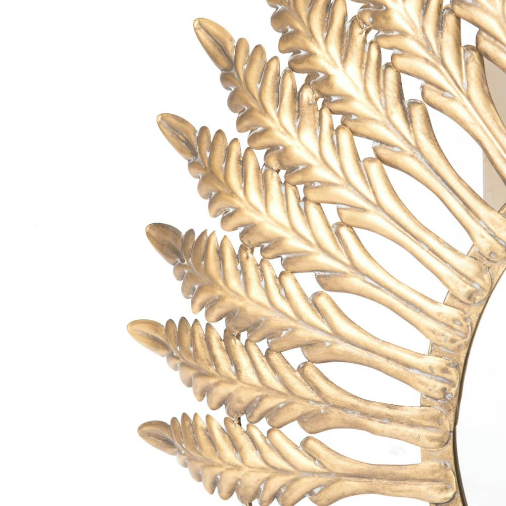 SUN - Miroir doré en métal D85cm