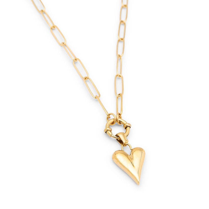 Manfield Goudkleurige stalen schakelketting