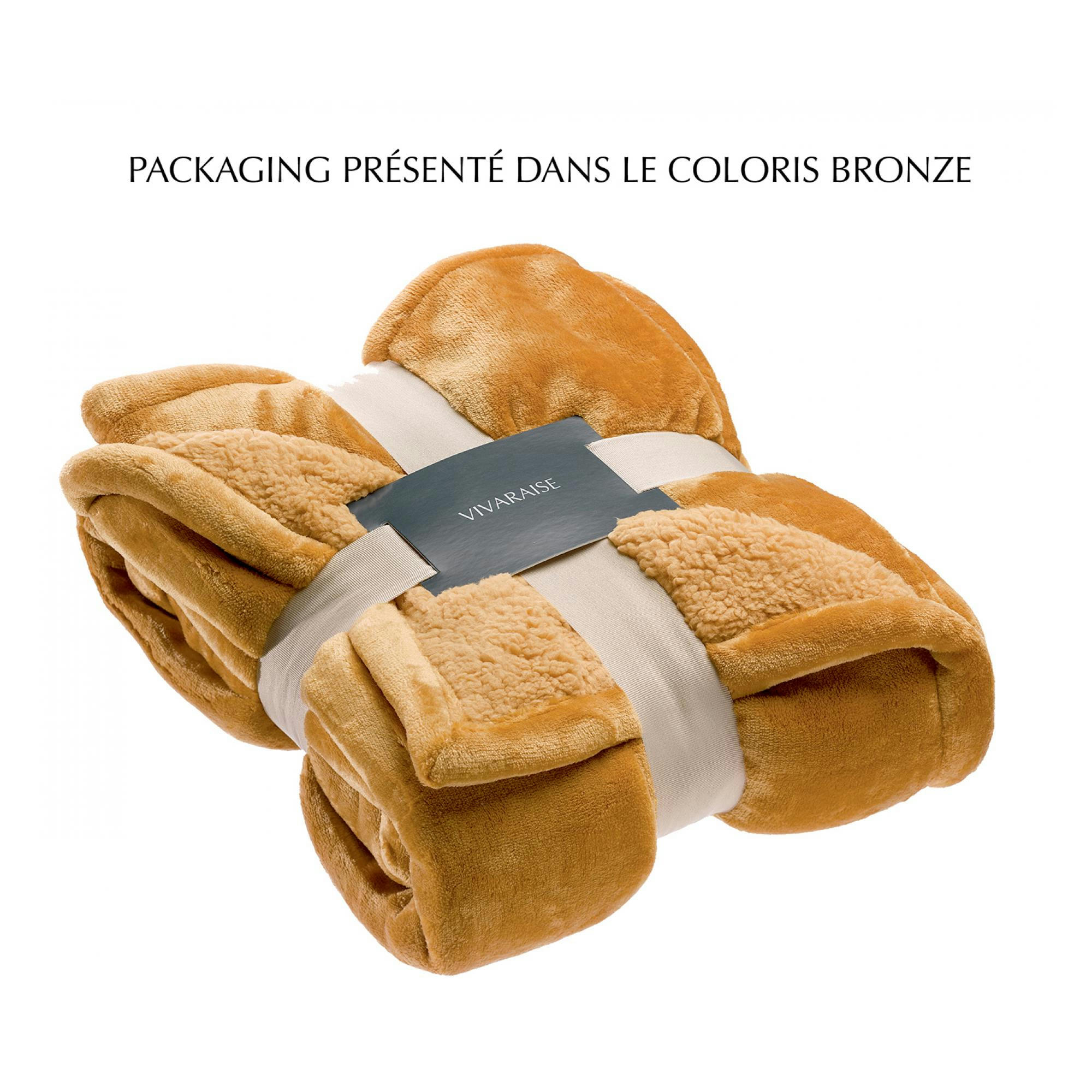 MICHKA - Maxi plaid  en polyester galet 180 x 220