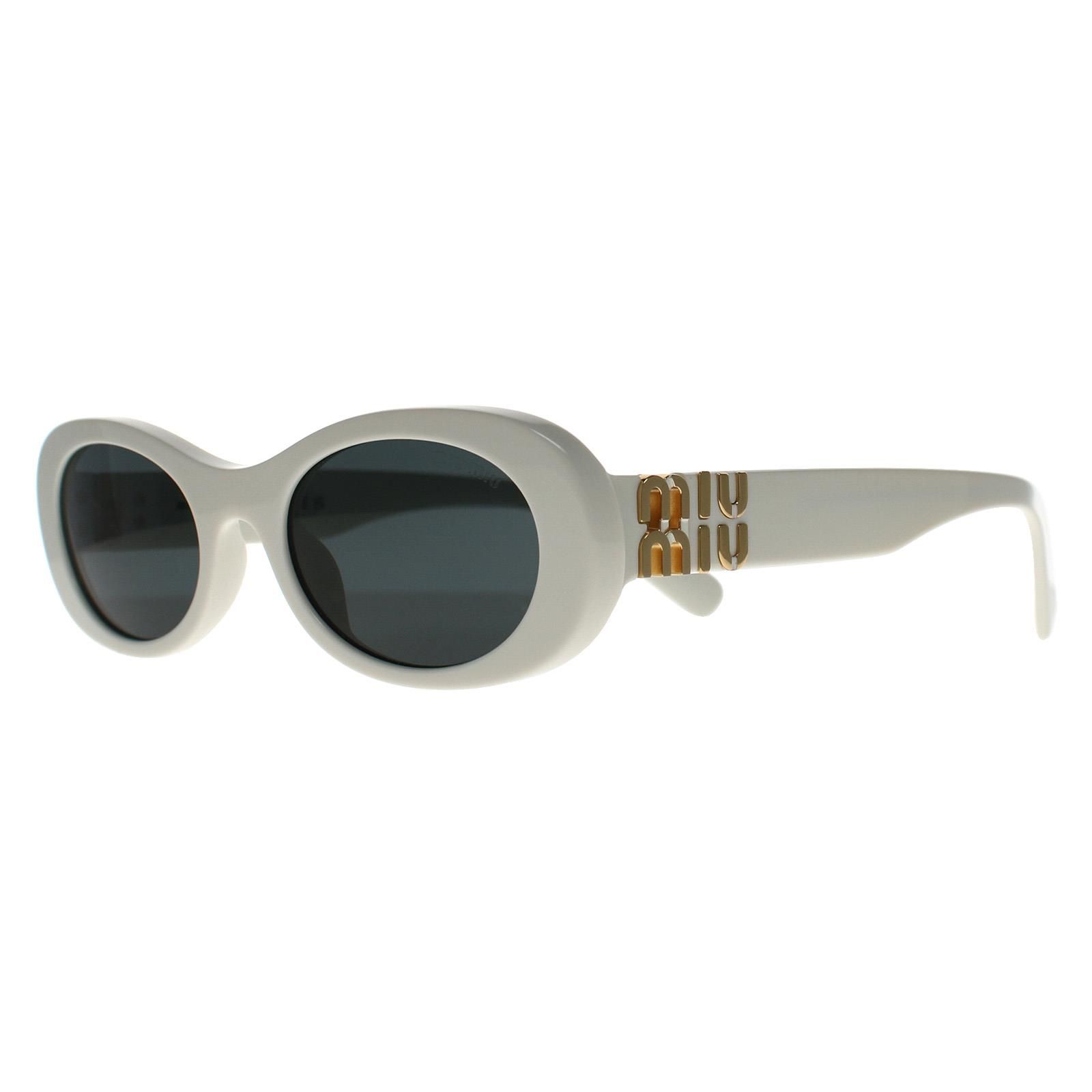 Miu Miu Oval White Ivory Dark Grey MU06ZS