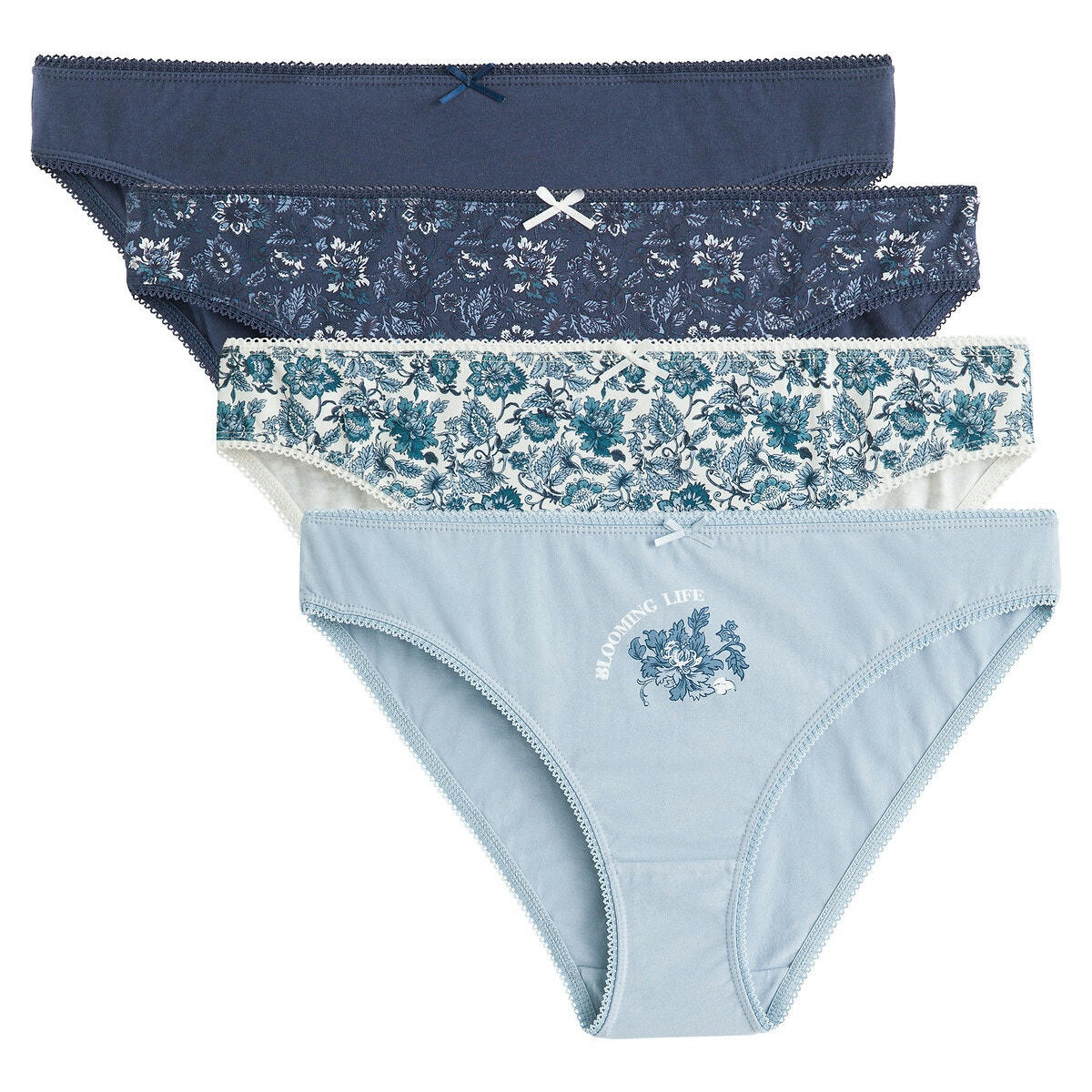 Lot de 4 slips coton