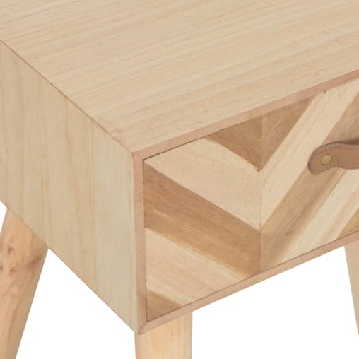 NNEVL Bedside Cabinet with Drawer 44x30x58 cm Solid Wood