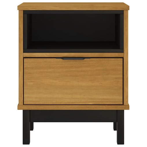 NNEVL Bedside Cabinet FLAM 40x35x50 cm Solid Wood Pine