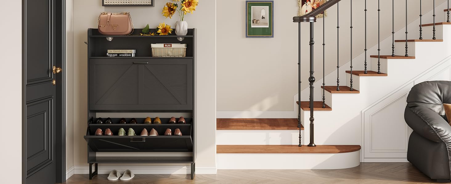 shoe cabinet with bench