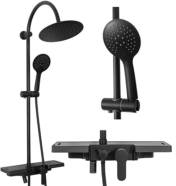 Kit De Douche Rea Vigo Black 51,5X40X99Cm
