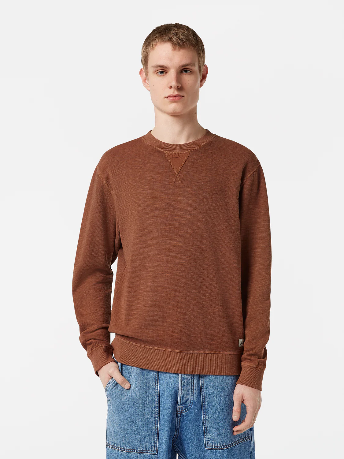 Regular-Fit Garment-Dyed Slub Sweatshirt
