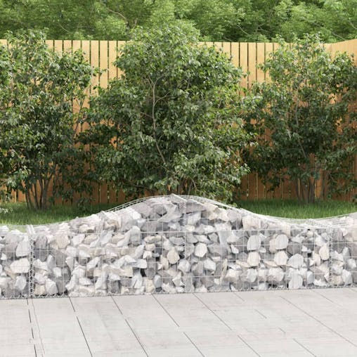 NNEVL Arched Gabion Basket 200x50x40/60 cm Galvanised Iron