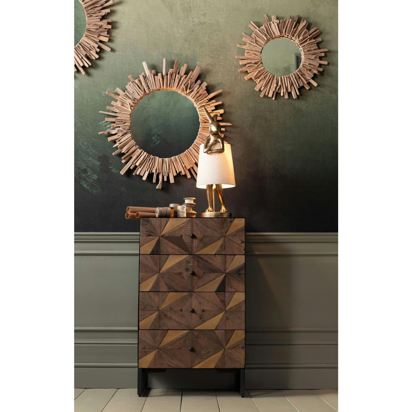 LEGNO - Miroir rond en bois D82