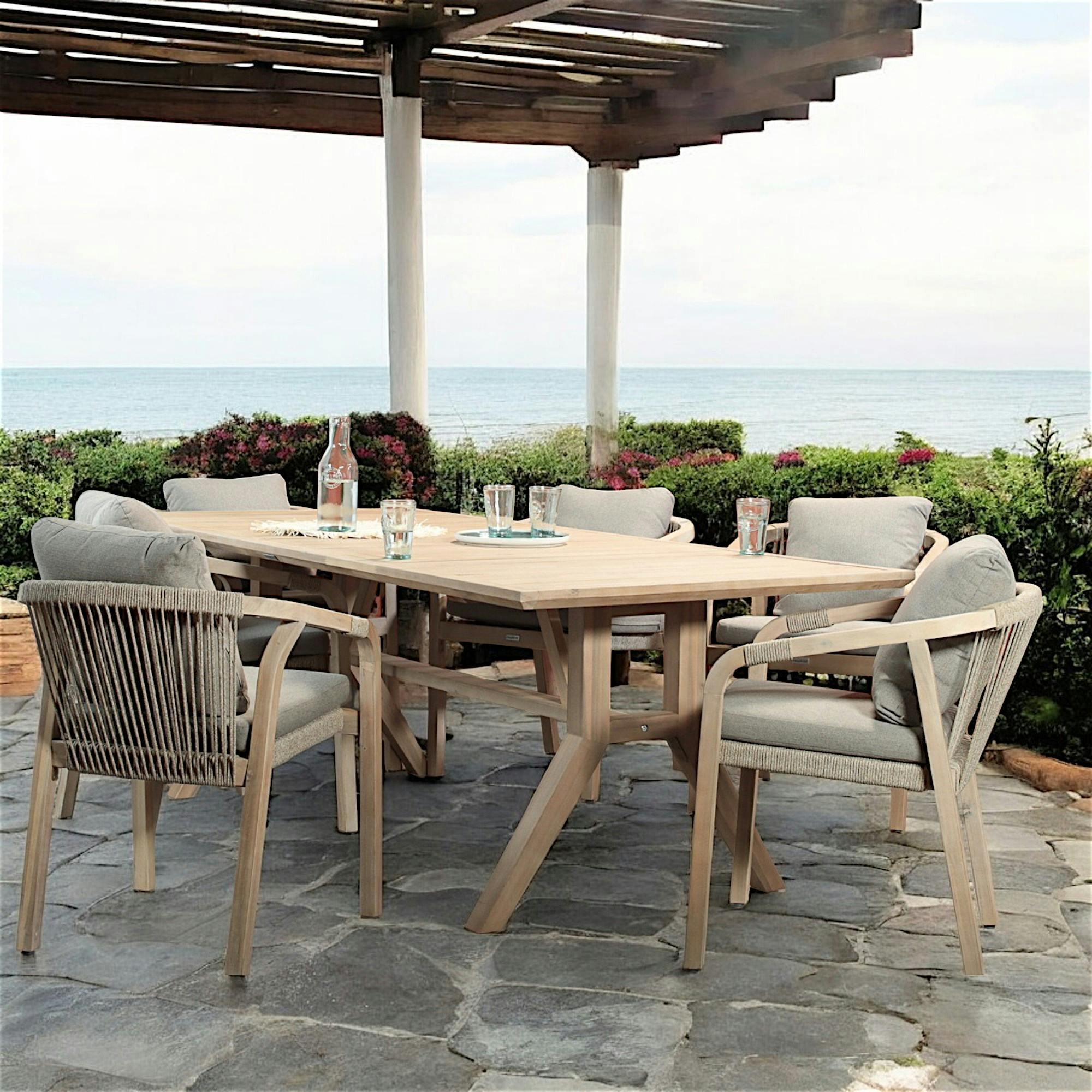 Table de jardin en bois d'acacia 220 cm IBIZA