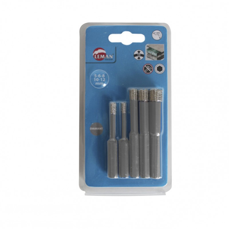 Set de forets diamantés pour carrelage 5 pièces LEMAN