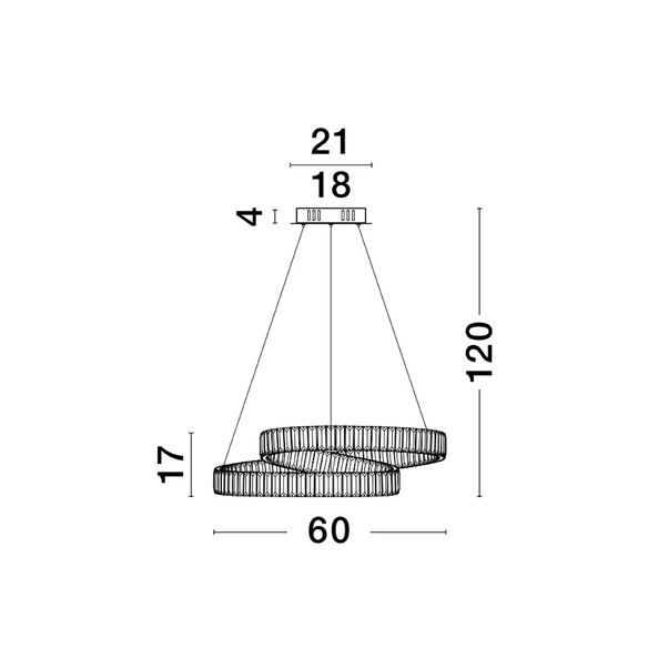 Pendelleuchte »Conceto«, LED, 50 W, Höhe: 120 cm, goldfarben