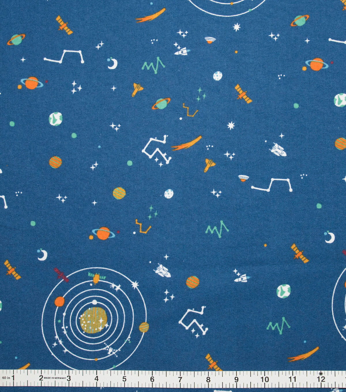 POP! Space Icons Super Snuggle Flannel Fabric