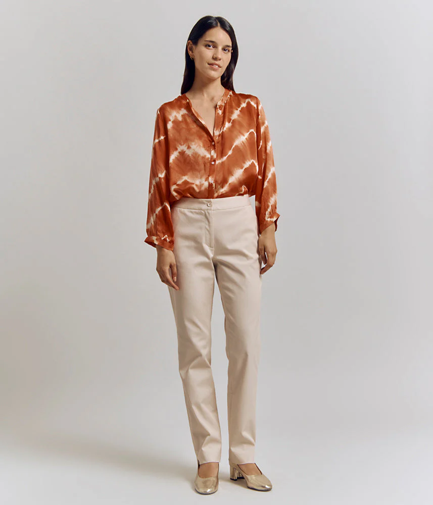 Pantalon ajusté en Jacquard POLBY/83178/010