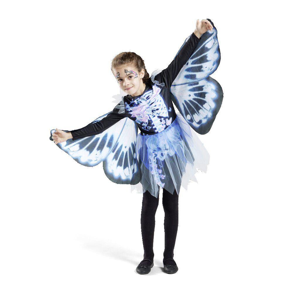 Déguisement enfant papillon serre-tête, robe et ailes 7/10 ans